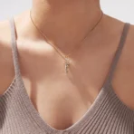 Gold Hug Necklace (With Ring) - Image 3