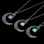 Luminous Moon Stone Healing Pendant Necklace - Image 12
